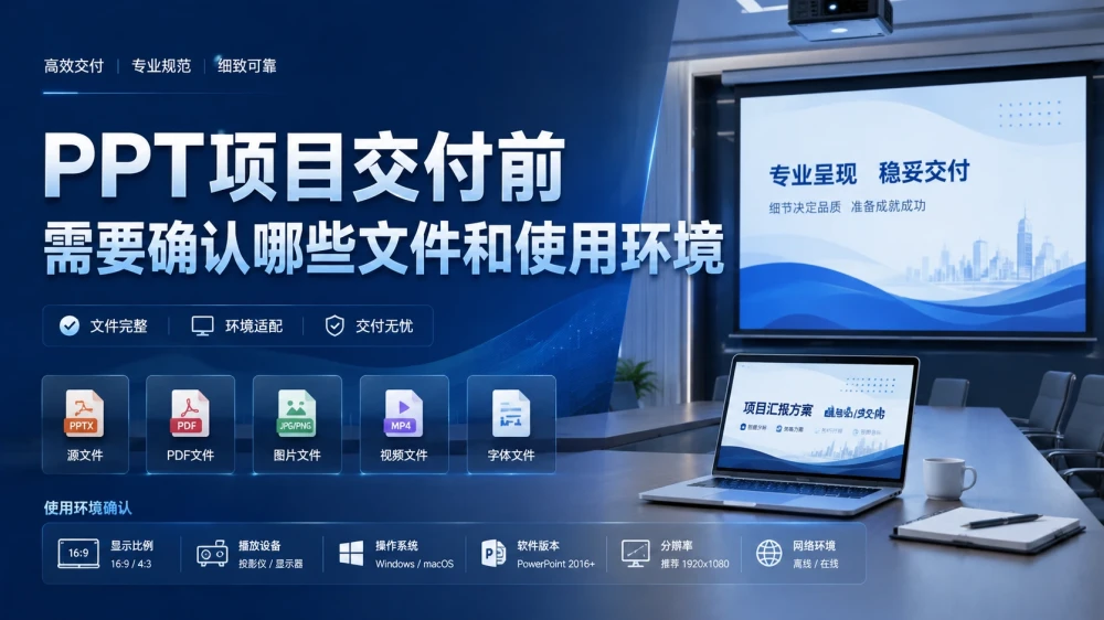 PPT项目交付前需要确认哪些文件和使用环境